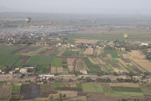 Balloon ride over The Nile Valley and The Valley Of The Kings at Luxor, Egypt