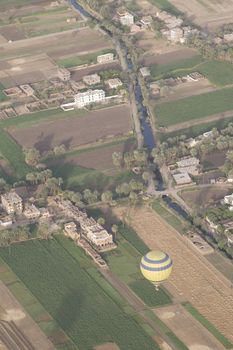 Balloon ride over The Nile Valley and The Valley Of The Kings at Luxor, Egypt