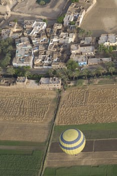 Balloon ride over The Nile Valley and The Valley Of The Kings at Luxor, Egypt