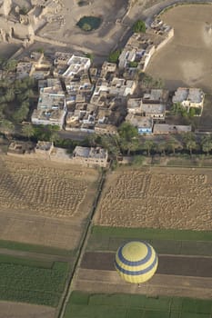 Balloon ride over The Nile Valley and The Valley Of The Kings at Luxor, Egypt