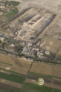 Balloon ride over The Nile Valley and The Valley Of The Kings at Luxor, Egypt