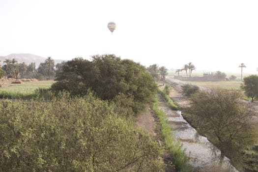 Balloon ride over The Nile Valley and The Valley Of The Kings at Luxor, Egypt