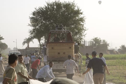 Balloon ride over The Nile Valley and The Valley Of The Kings at Luxor, Egypt