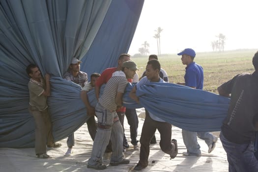 Balloon ride over The Nile Valley and The Valley Of The Kings at Luxor, Egypt