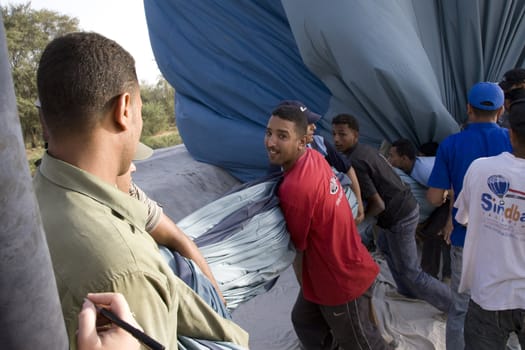 Balloon ride over The Nile Valley and The Valley Of The Kings at Luxor, Egypt