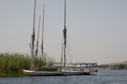 We take a closer look at life on Nile River on MAY 27, 2008, while having a felucca sailboat ride from Aswan to Elephantine Island and to a nubian village.