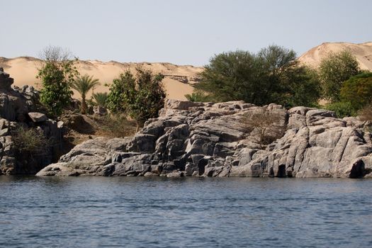 We take a closer look at life on Nile River on MAY 27, 2008, while having a felucca sailboat ride from Aswan to Elephantine Island and to a nubian village.