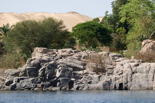 We take a closer look at life on Nile River on MAY 27, 2008, while having a felucca sailboat ride from Aswan to Elephantine Island and to a nubian village.