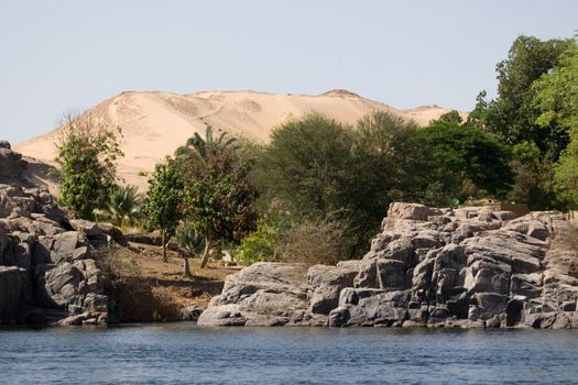 We take a closer look at life on Nile River on MAY 27, 2008, while having a felucca sailboat ride from Aswan to Elephantine Island and to a nubian village.