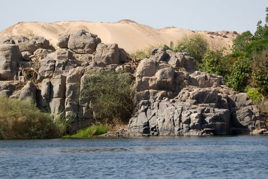 We take a closer look at life on Nile River on MAY 27, 2008, while having a felucca sailboat ride from Aswan to Elephantine Island and to a nubian village.