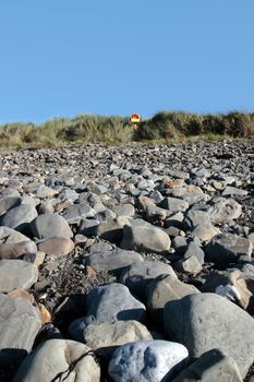 a lifebuoy on the beach in beale county kerry ireland