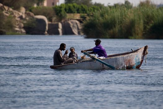 We take a closer look at life on Nile River on MAY 27, 2008, while having a felucca sailboat ride from Aswan to Elephantine Island and to a nubian village.