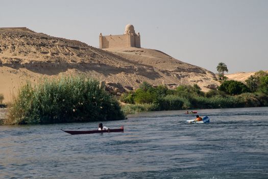 We take a closer look at life on Nile River on MAY 27, 2008, while having a felucca sailboat ride from Aswan to Elephantine Island and to a nubian village.