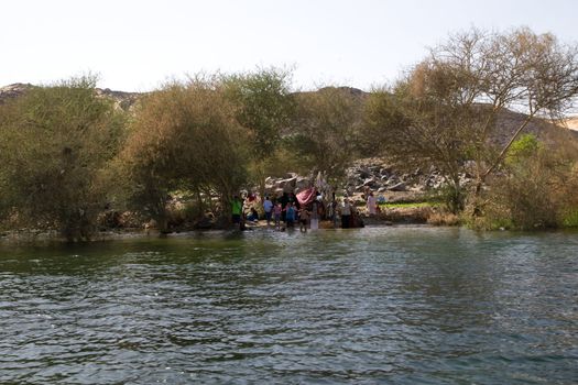 We take a closer look at life on Nile River on MAY 27, 2008, while having a felucca sailboat ride from Aswan to Elephantine Island and to a nubian village.