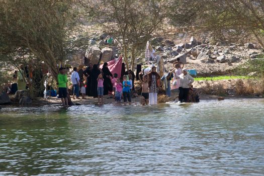 We take a closer look at life on Nile River on MAY 27, 2008, while having a felucca sailboat ride from Aswan to Elephantine Island and to a nubian village.