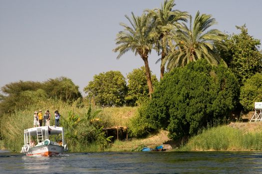 We take a closer look at life on Nile River on MAY 27, 2008, while having a felucca sailboat ride from Aswan to Elephantine Island and to a nubian village.