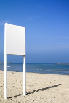 ad blank standing on mideastern beach