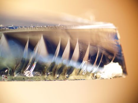 Macro of a shard of broken glass