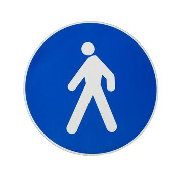 Traffic sign isolated over a white background