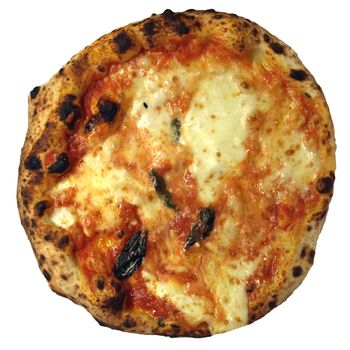 Italian Pizza Margherita isolated on white