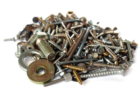 Industrial steel hardware bolts, nuts, screws