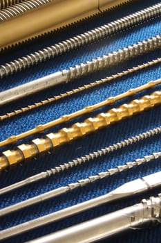 Different Broaches used as cutting tools to make various industrial components.