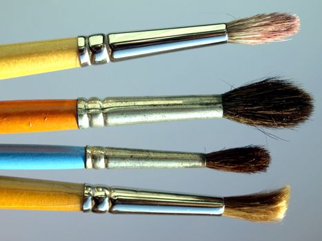 Paintbrushes tools for oil or tempera or watercolor painting