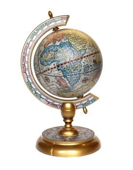 Globe model map of the world