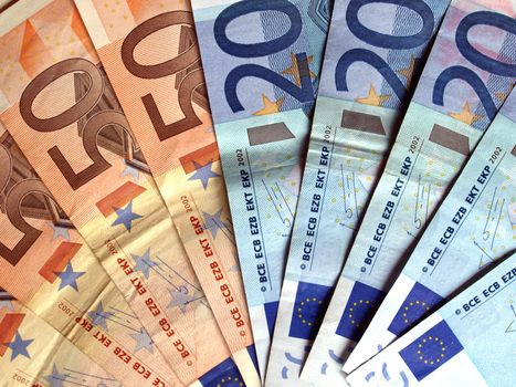 Euro banknotes money european currency