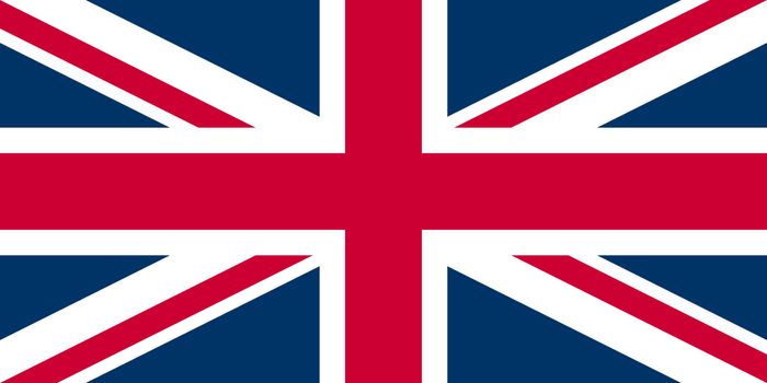 UK Flag Union Jack - Proper normalised ratio (2:1) and colours (RGB 204,0,51 - 255,255,255 - 0,51,102)