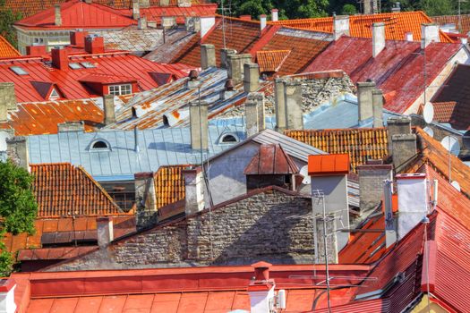 Old red roofs