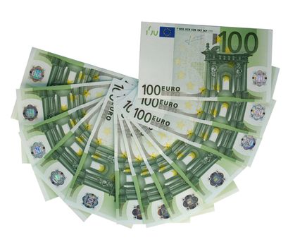 Detail of Euro banknotes money (european currency)