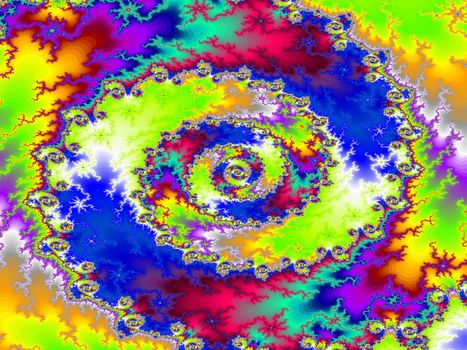 computer generated abstract coloured fractal background illustration