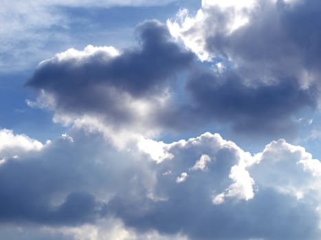 Blue sky with clouds background