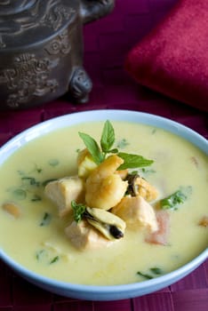 Curried seafood soup