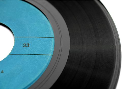 Vinyl record music recording support