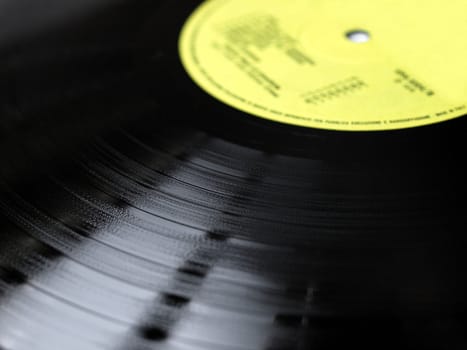 Vinyl record music recording support