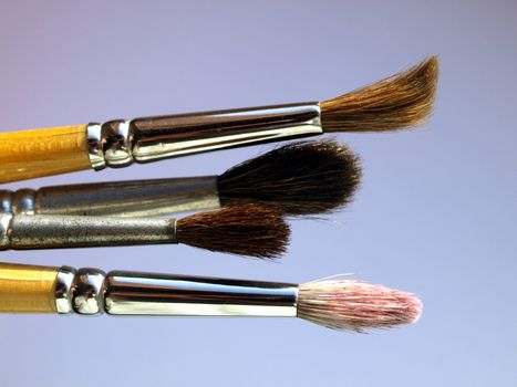 Paintbrushes tools for oil or tempera or watercolor painting