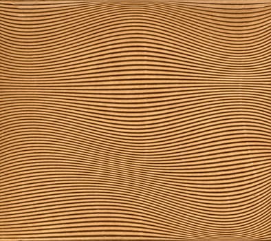 Warped brown corrugated cardboard sheet background