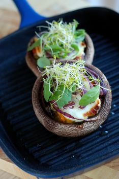 Stuffed portabello mushrooms