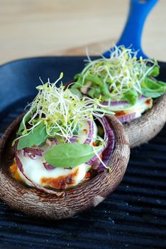 Stuffed portabello mushrooms