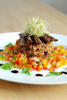 Beef and cous cous salad