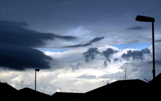 Stormy Weather - Sky with city skyline