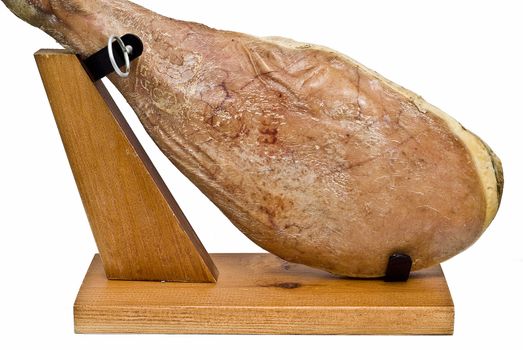 Spanish ham on its stand.