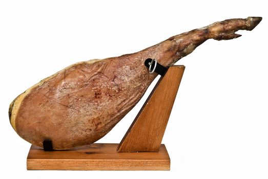 Spanish ham on its stand.