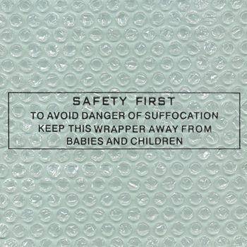 Safety warning on a wrapper