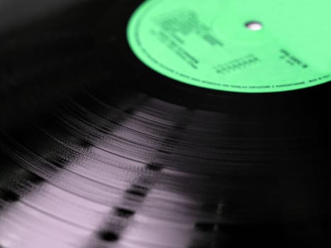 Vinyl record music recording support