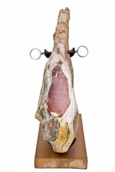 Spanish ham on its stand.