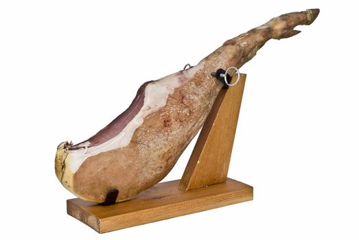 Spanish ham on its stand.