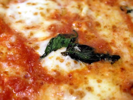 Detail of Italian Pizza Margherita background